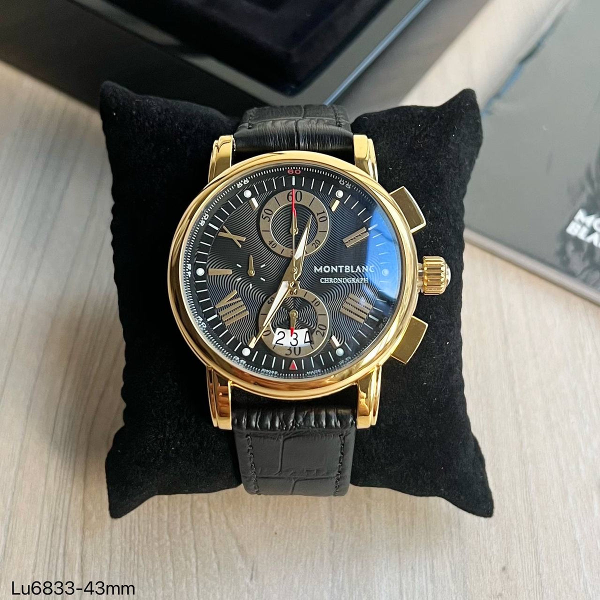 MONT BLANC DOURADO COURO 44MM