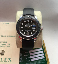ROLEX YACHT MASTER PRATA BORRACHA 42MM