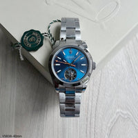 ROLEX OYSTER MILGAUSS PRATA AZUL TOURBILLON 40MM