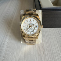 ROLEX SKY DWELLER DOURADO BRANCO 42MM