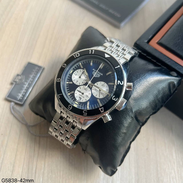 TAG HEUER AUTAVIA PRATA AZUL 43MM
