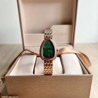 BVLGARI SERPENTE ROSE VERDE BRILHANTE 23MM X 35MM FEMININO