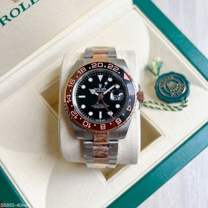 ROLEX GMT MASTER II MISTO ROSE PRETO 40MM