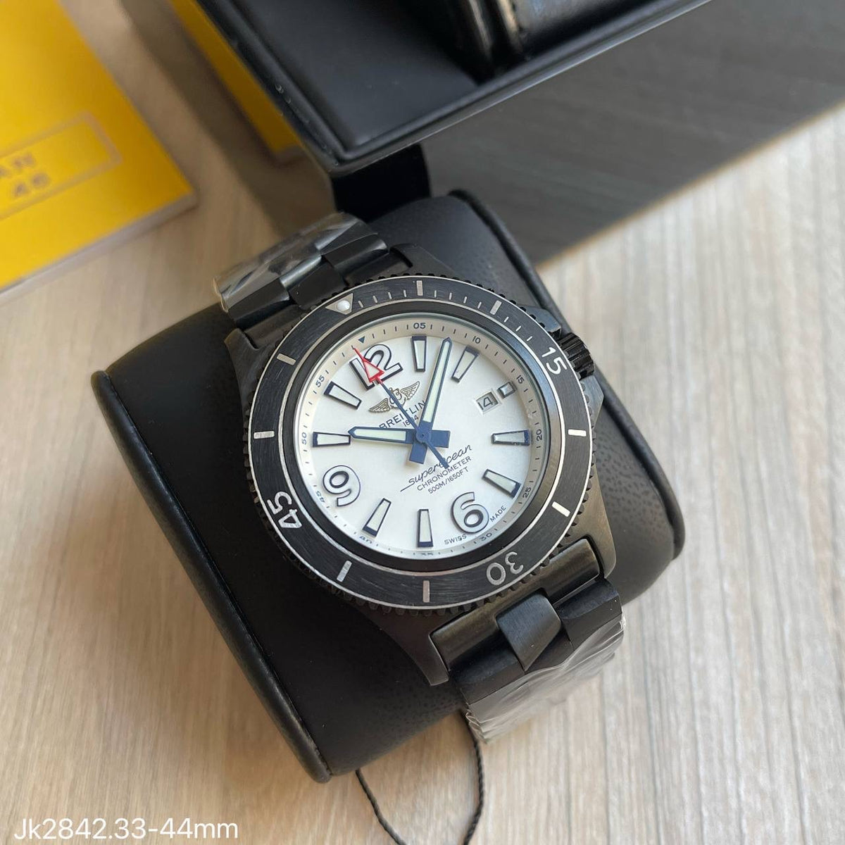 BREITLING SUPEROCEAN AUTOMÁTICO PRETO AZUL 45MM