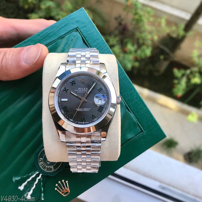 ROLEX DATEJUST PRATA CINZA JUBILEU 41MM
