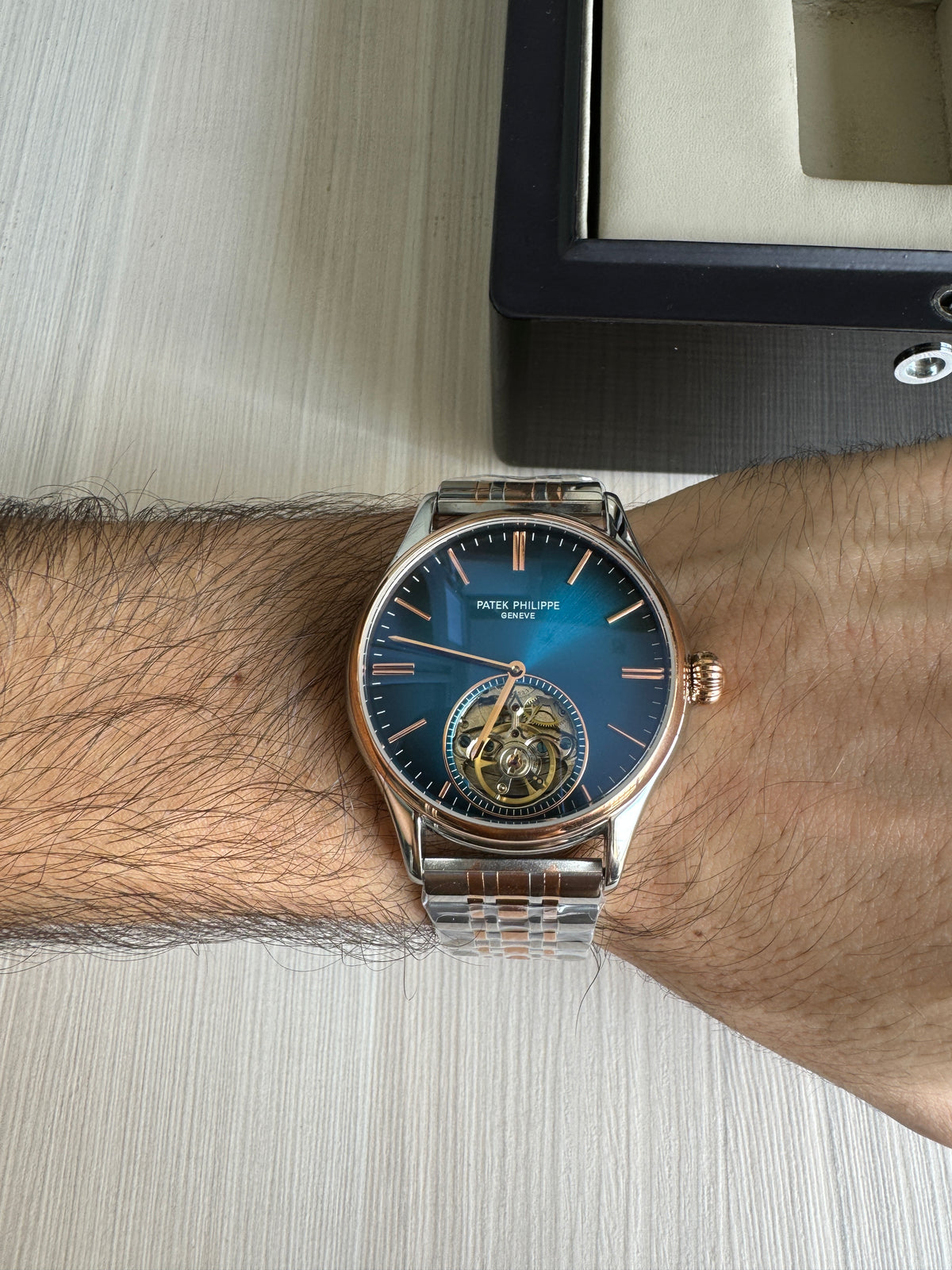 PATEK PHILIPPE MISTO ROSE AZUL AUTOMATICO 43MM