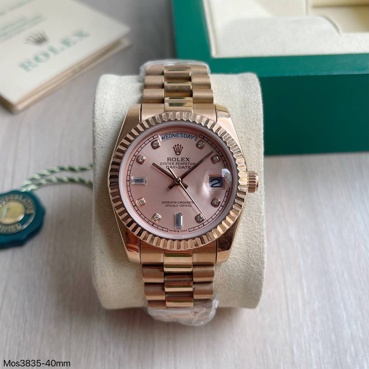 ROLEX DAY-DATE ROSE BRILHANTES 40MM
