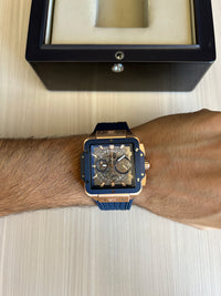 HUBLOT SQUARE BANG ROSE AZUL 42MM