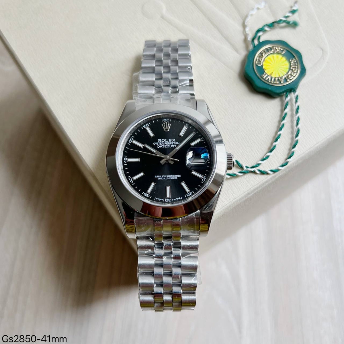 ROLEX DATEJUST PRATA PRETO JUBILEU 41MM