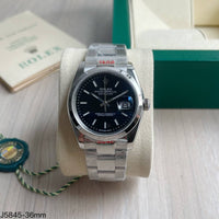 ROLEX DATEJUST PRATA AZUL FEMININO 36MM