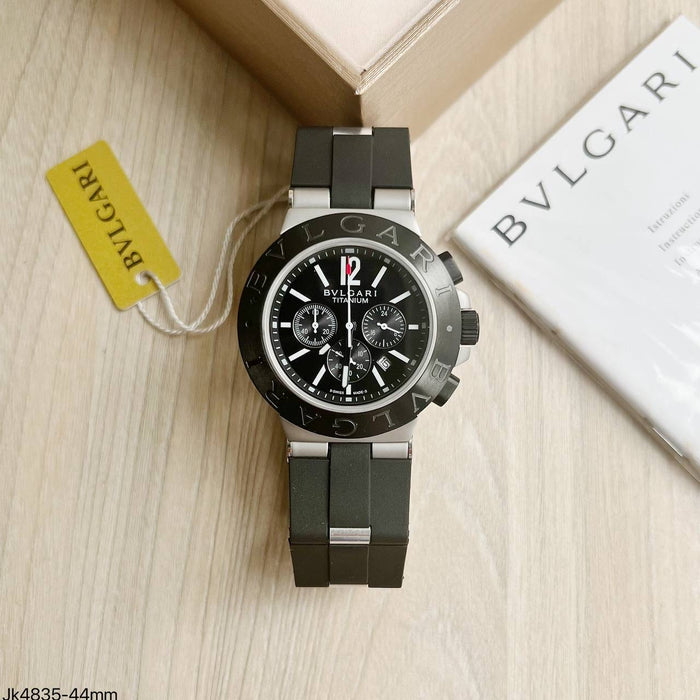 BVLGARI TITANIUM PRATA PRETO 44MM