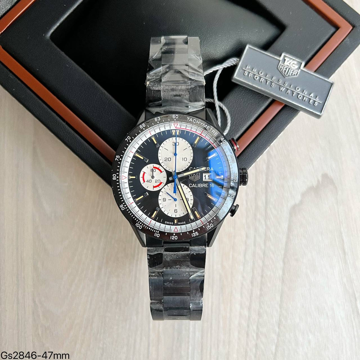 TAG HEUER CARRERA CAL 16 PRETO 47MM