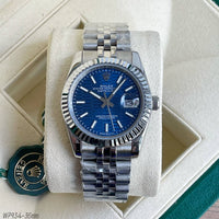 ROLEX DATEJUST PRATA AZUL JUBILEU FEMININO 36MM