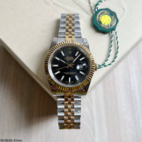 ROLEX DATEJUST PRETO MISTO JUBILEU 41MM