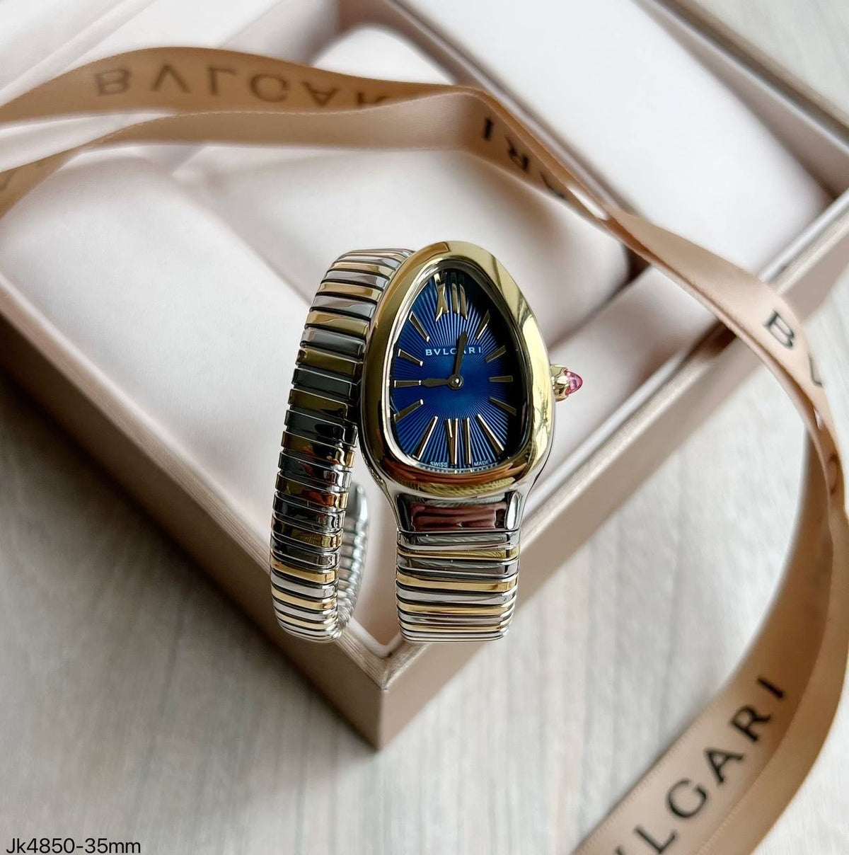 BVLGARI SERPENTE MISTO AZUL 1 VOLTA  23MM X 35MM FEMININO