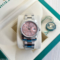 ROLEX DATEJUST PRATA ROSA FEMININO 36MM
