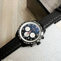 MONT BLANC TIME WALKER PRETO COURO 46MM