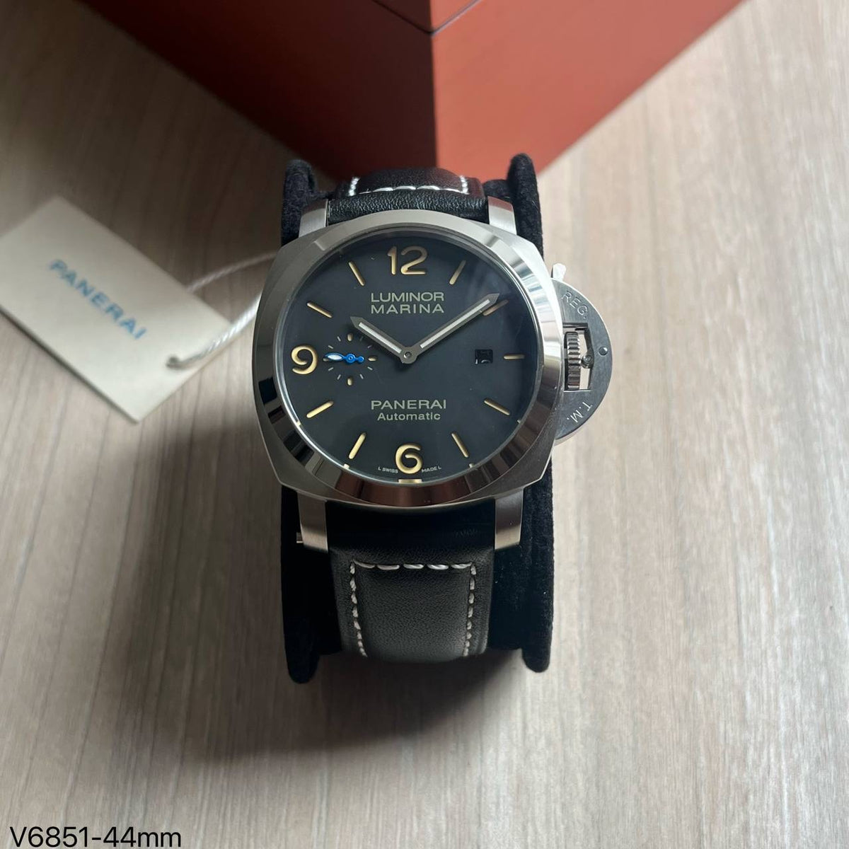 PANERAI LUMINOR MARINA PRATA COURO 44MM