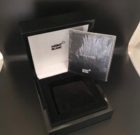 MONT BLANC PRATA COURO AZUL 46MM