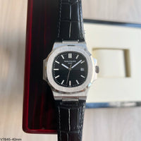 PATEK PHILIPPE NAUTILUS PRATA PRETO 40MM