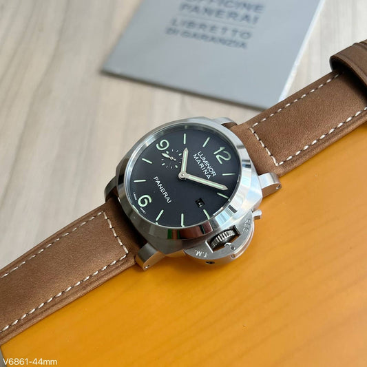 PANERAI LUMINOR MARINA PRATA COURO 44MM