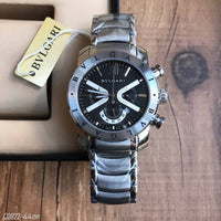 BVLGARI IRON MAN PRATA PRETO 44MM