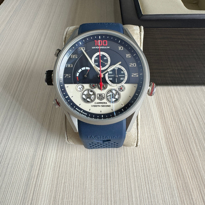TAG HEUER CARRERA CINZA AZUL 46MM