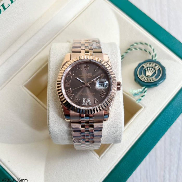 ROLEX DATEJUST ROSE BRILHANTES FEMININO 36MM