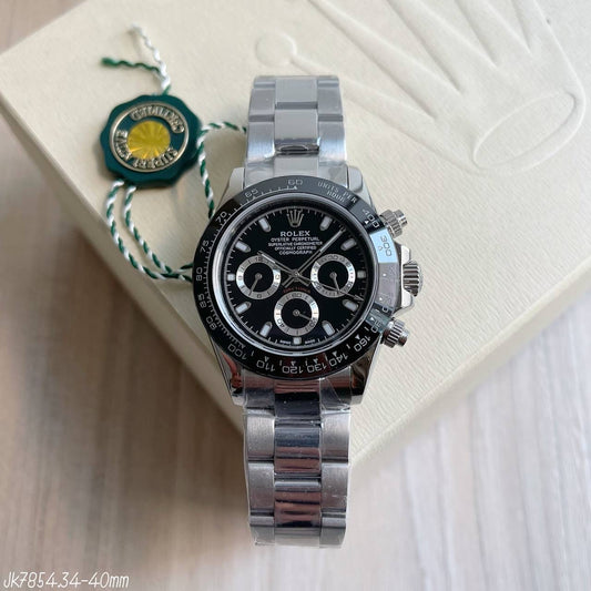ROLEX DAYTONA  PRATA PRETO 40MM