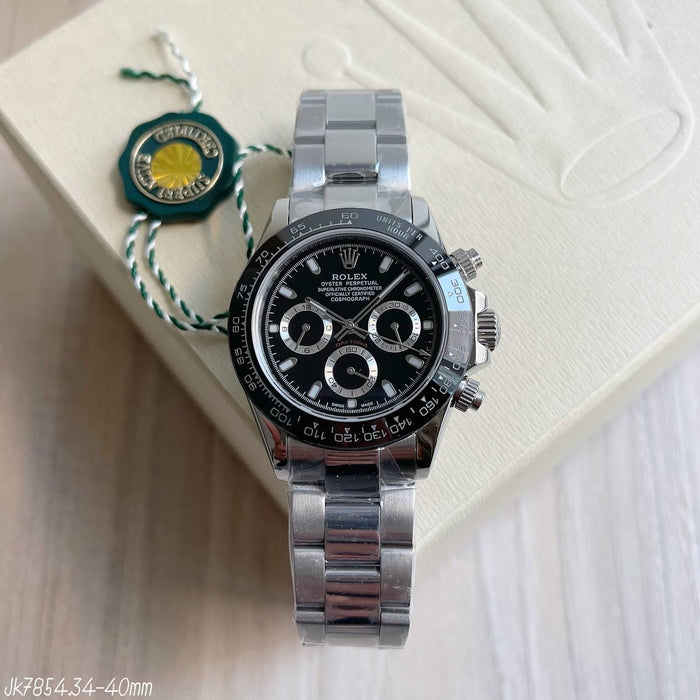 ROLEX DAYTONA  PRATA PRETO 40MM