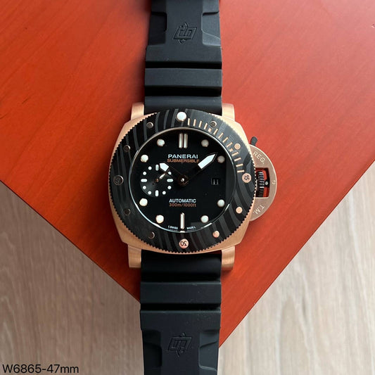 PANERAI SUBMERSIBLE ROSE BORRACHA 47MM