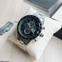 TAG HEUER CARRERA CAL 16 PRATA PRETO 43MM