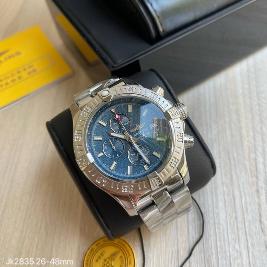 BREITLING AVENGER PRATA AZUL 48MM