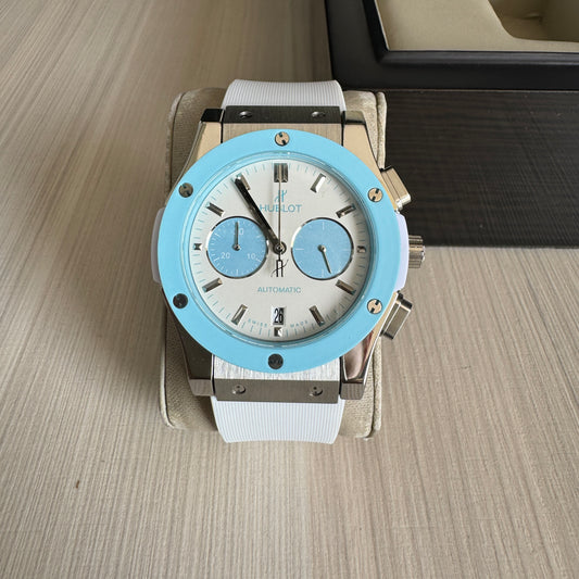 HUBLOT CLASSIC FUSION PRATA AZUL 42MM