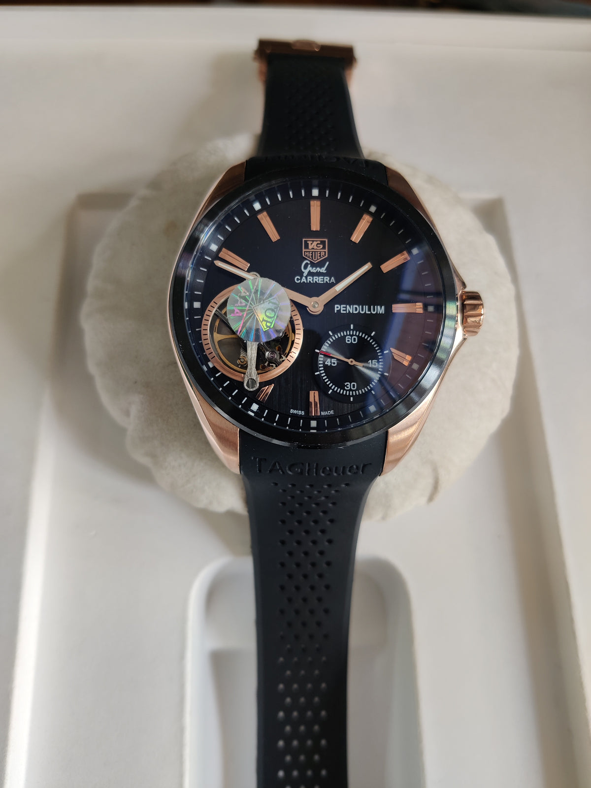 TAG HEUER PENDULUM ROSE PRETO 45MM