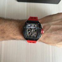 RICHARD MILLE PRETO VERMELHO 47MM