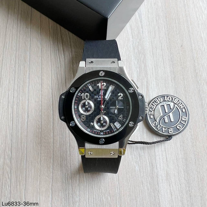 HUBLOT BIG BANG PRATA PRETO 36MM FEMININO