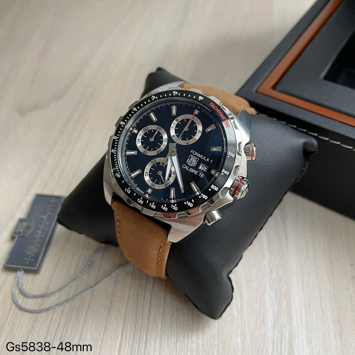 TAG HEUER F1 FORMULA 1 PRATA COURO 43MM