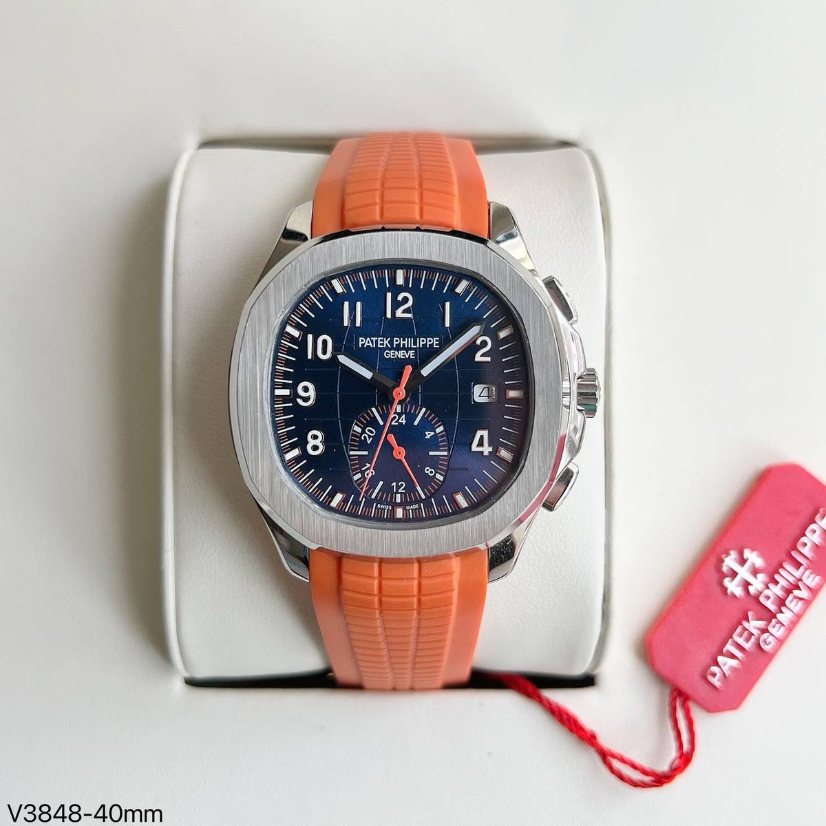 PATEK PHILIPPE AQUANAUT LARANJA AZUL 40MM