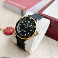 OMEGA SEAMASTER DIVER DOURADO BORRACHA 42MM