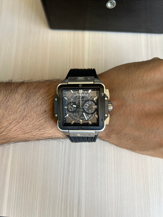 HUBLOT SQUARE BANG PRATA 42MM