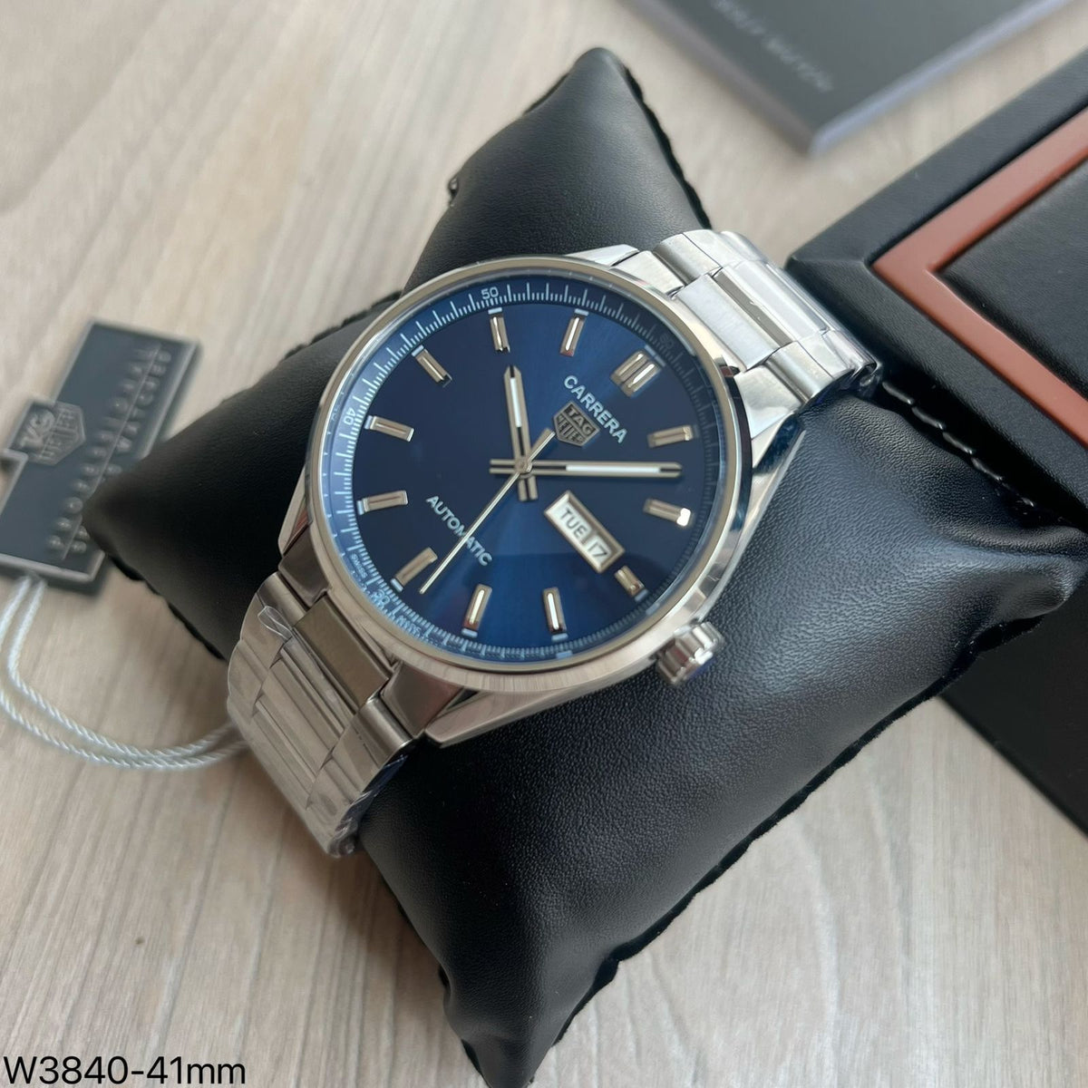 TAG HEUER CARRERA CAL 5 PRATA AZUL AUTOMATICO 41MM