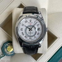ROLEX SKY DWELLER BRANCO COURO 41MM