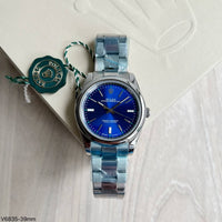 ROLEX OYSTER PRATA AZUL 39MM
