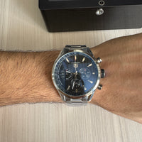 TAG HEUER CARRERA 1969 PRATA PRETO 46MM