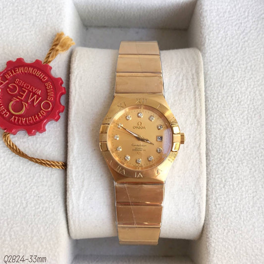 OMEGA CONSTELLATION DOURADO FEMININO 33MM