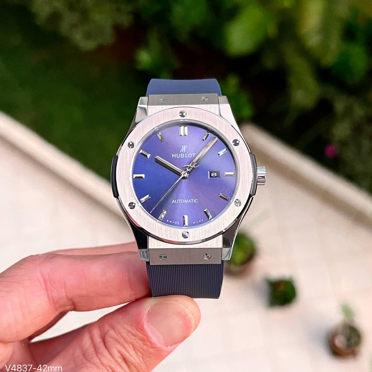 HUBLOT CLASSIC FUSION PRATA AZUL AUTOMÁTICO 44MM
