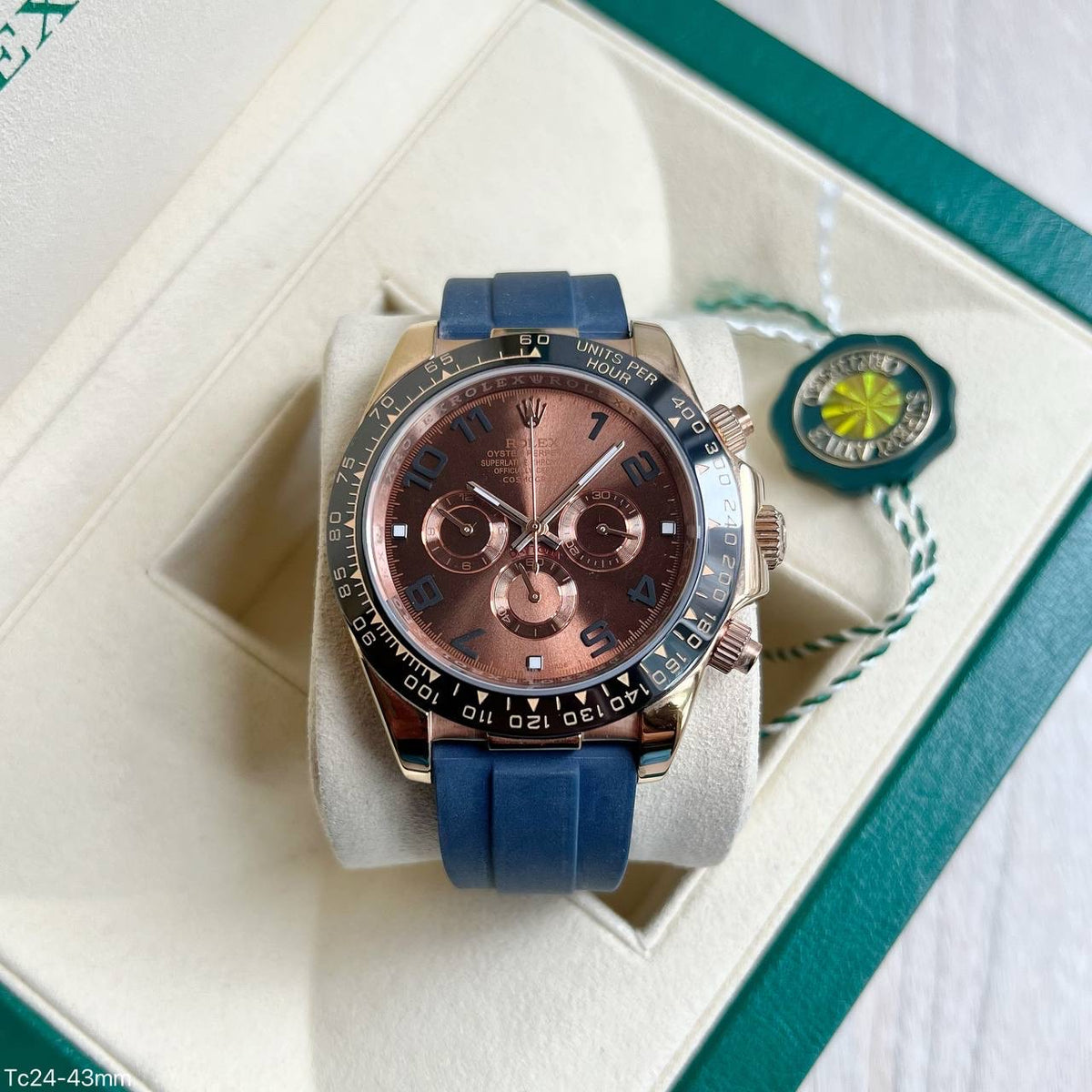 ROLEX DAYTONA ROSE CHOCOLATE BORRACHA 40MM
