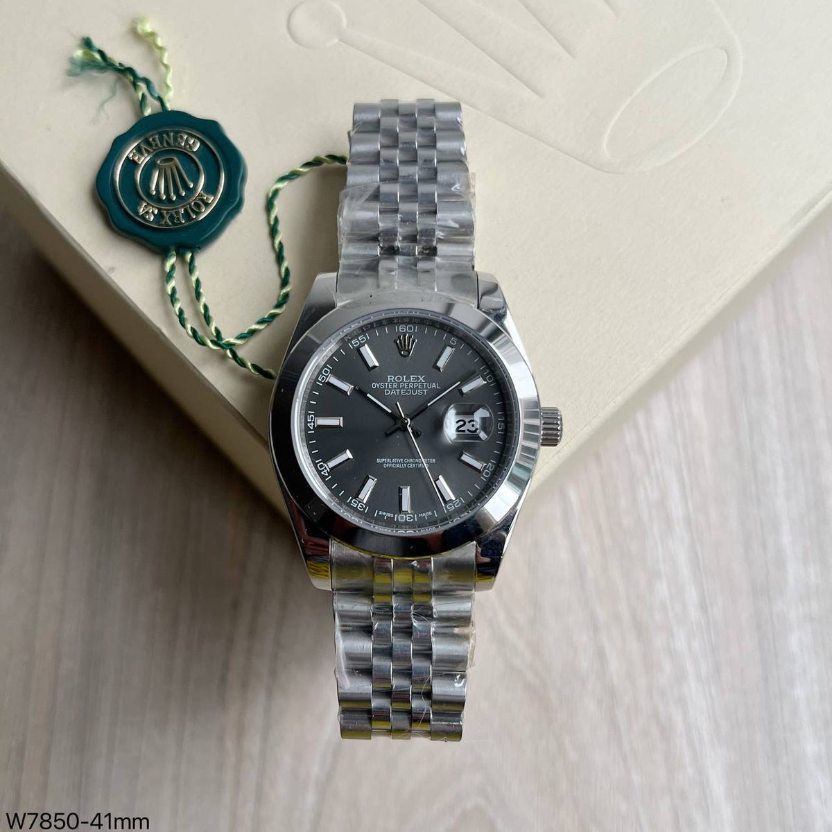 ROLEX DATEJUST PRATA CINZA 41MM