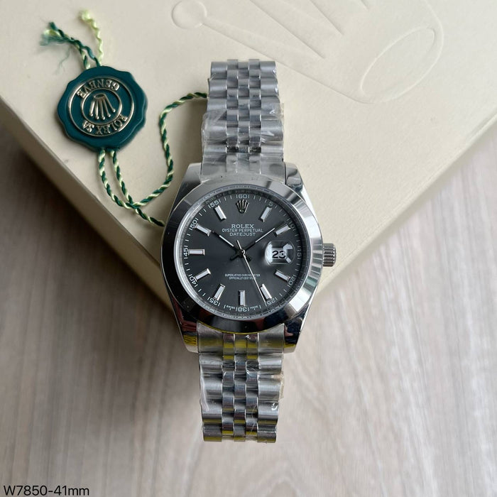 ROLEX DATEJUST PRATA CINZA 41MM